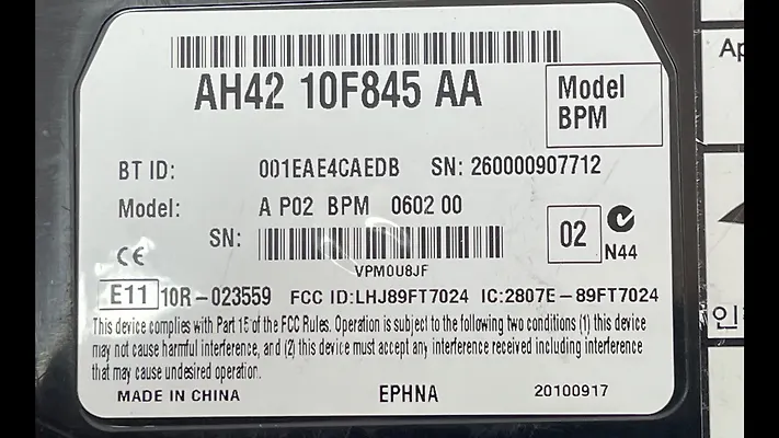 Bluetooth Telephone Control Module - 2011 Land Rover SPORT
