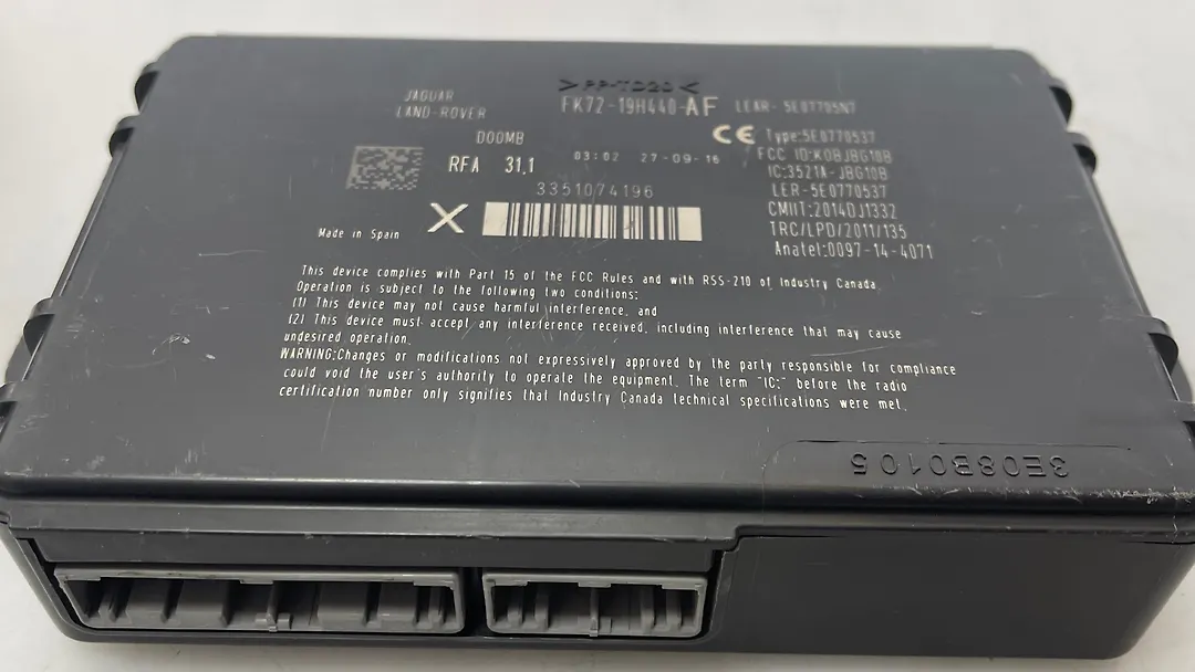 Keyless Control Module  - 2017 Jaguar XE