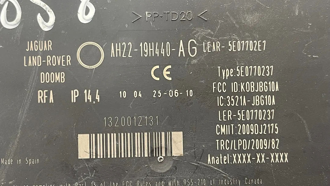 Keyless Control Module  - 2011 Jaguar XJ