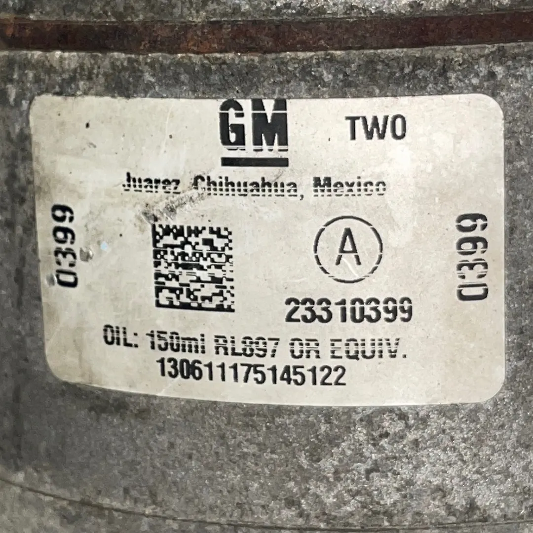 AC Compressor - 2016 Chevrolet Impala LS (1FL)