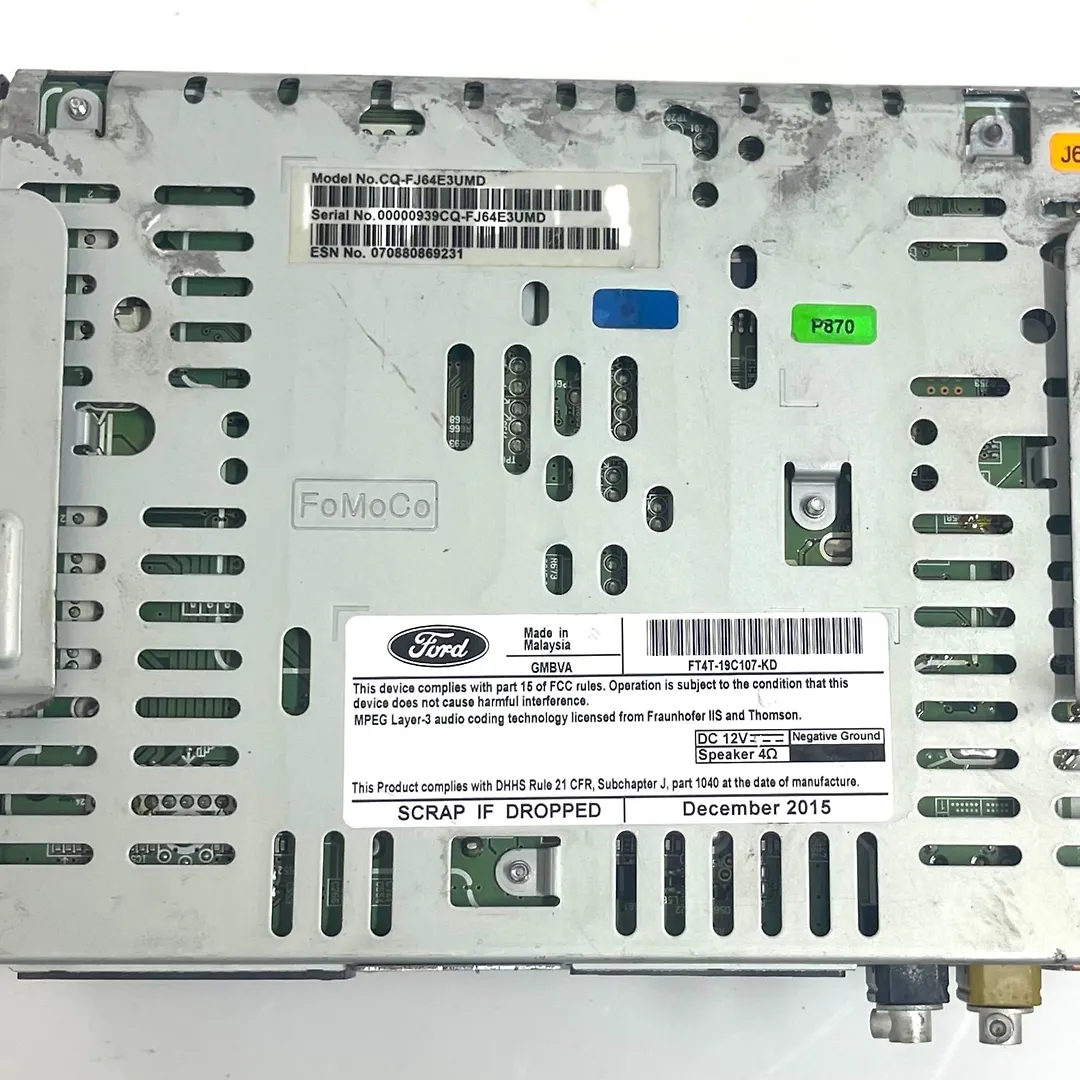 Radio FM CD Player Receiver - 2016 Ford Edge SEL