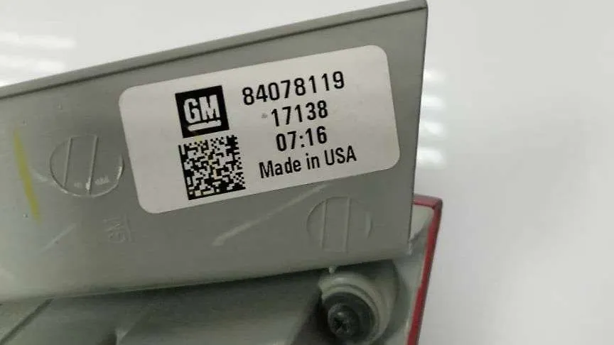 Tail Light (RH) - 2018 Chevrolet Cruze