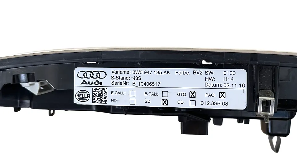 Overhead Console - 2017 Audi A4