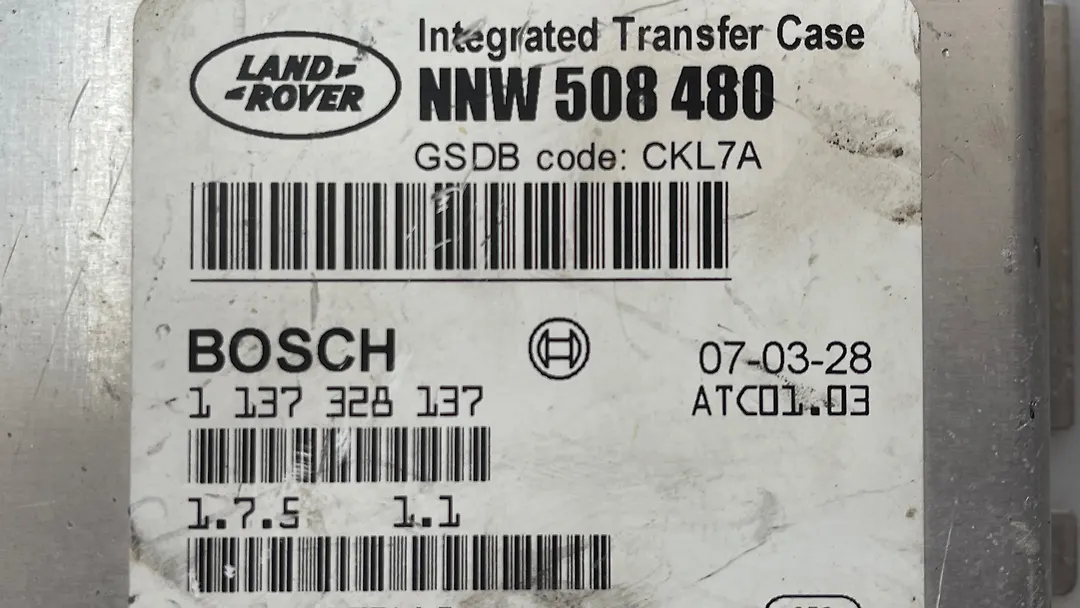  Transfer Case Control Module - 2008 Land Rover RANGE ROVER SPORT