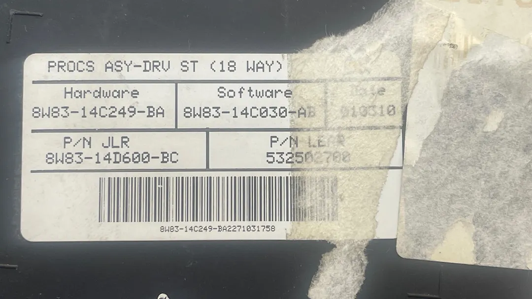 Seat Control Module - 2012 Jaguar XJ