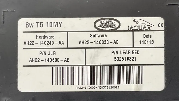 Seat Control Module - 2013 Land Rover RANGE ROVER SPORT