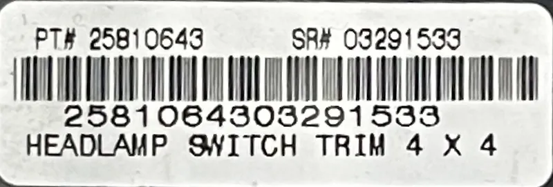  Headlight Fog Light Lamp Control Switch - 2010 GMC Sierra
