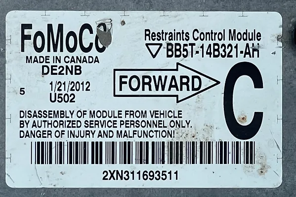 Air bag Module - 2012 Ford Explorer