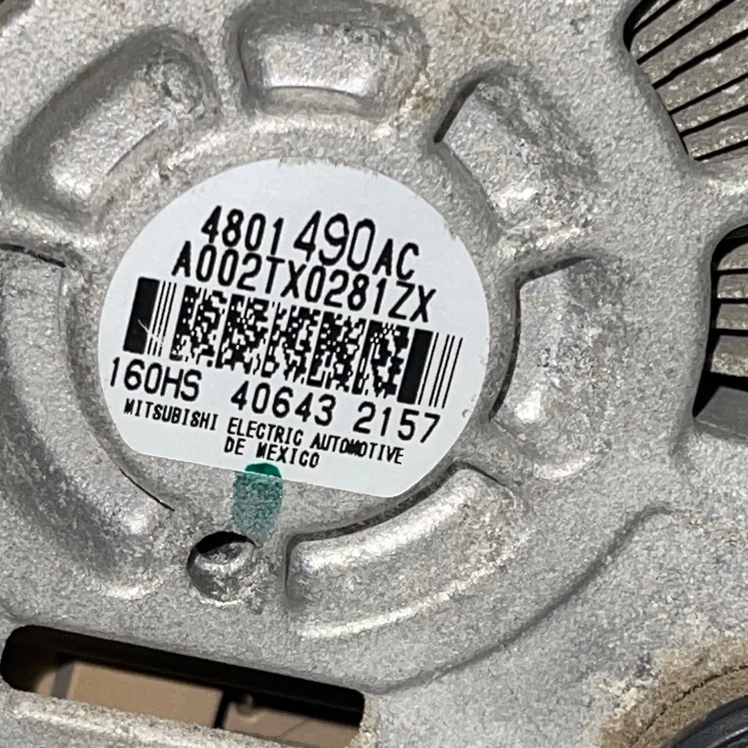 Alternator - 2017 Dodge Journey SE (BUX,US,Mex), SE CVP (Canada) JC