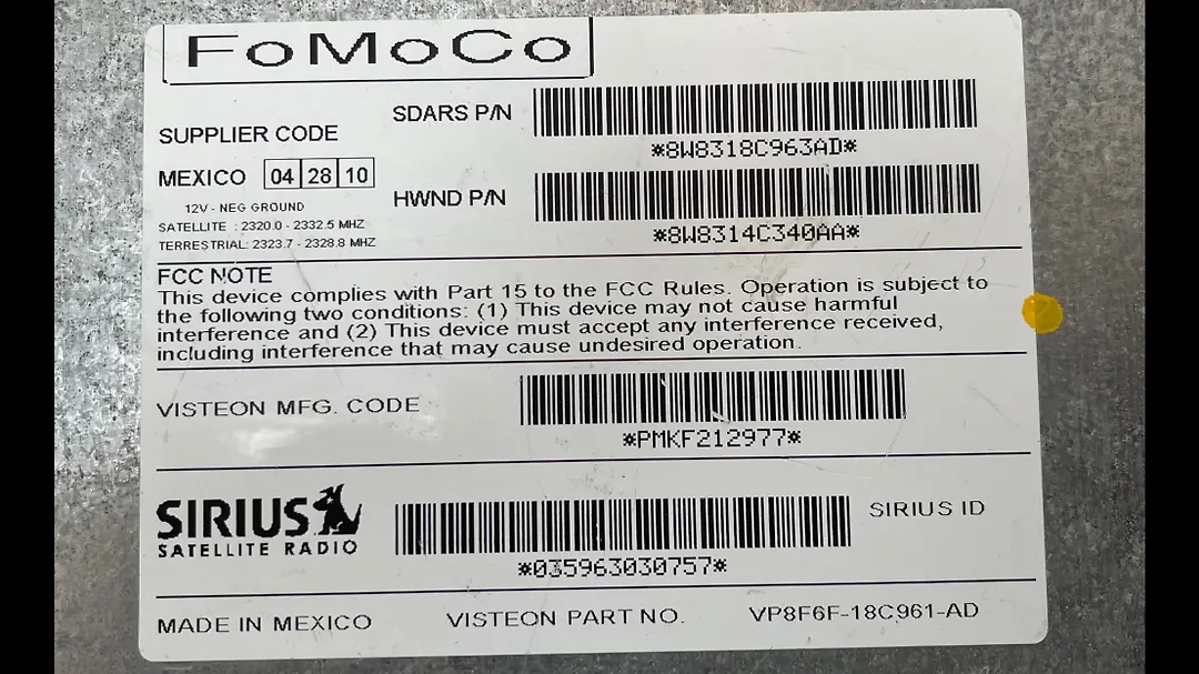 Satellite Receiver Control Module - 2011 Jaguar XJ