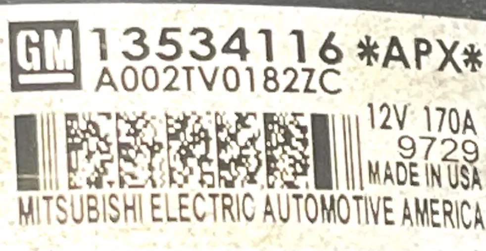 Alternator - 2020 Chevrolet Traverse