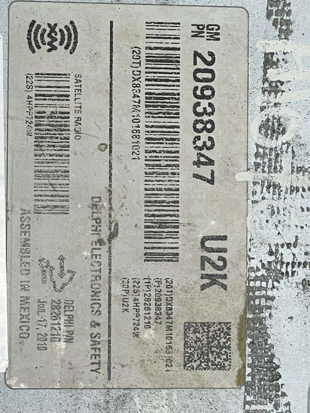 Satellite Receiver Control Module - 2010 GMC Sierra