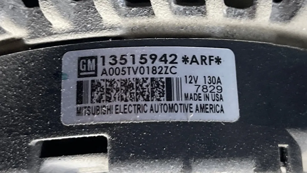 Alternator - 2018 Chevrolet Malibu LT (1LT)