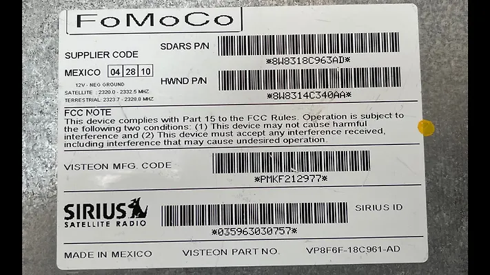 Satellite Receiver Control Module - 2011 Jaguar XJ