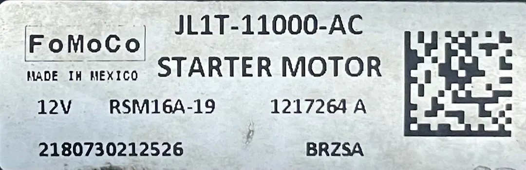 Starter Motor - 2016 Ford F-150