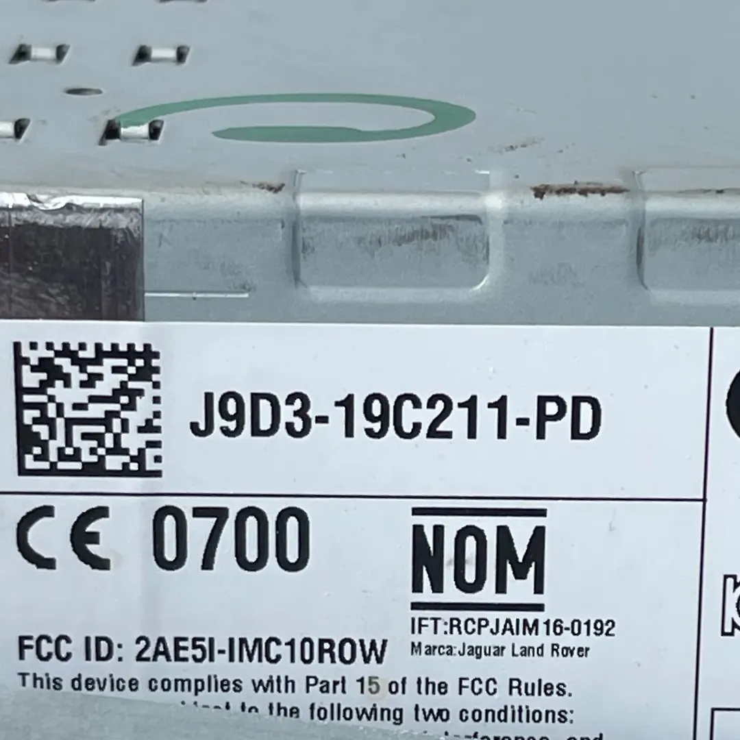Radio control module - 2019 Jaguar F PACE
