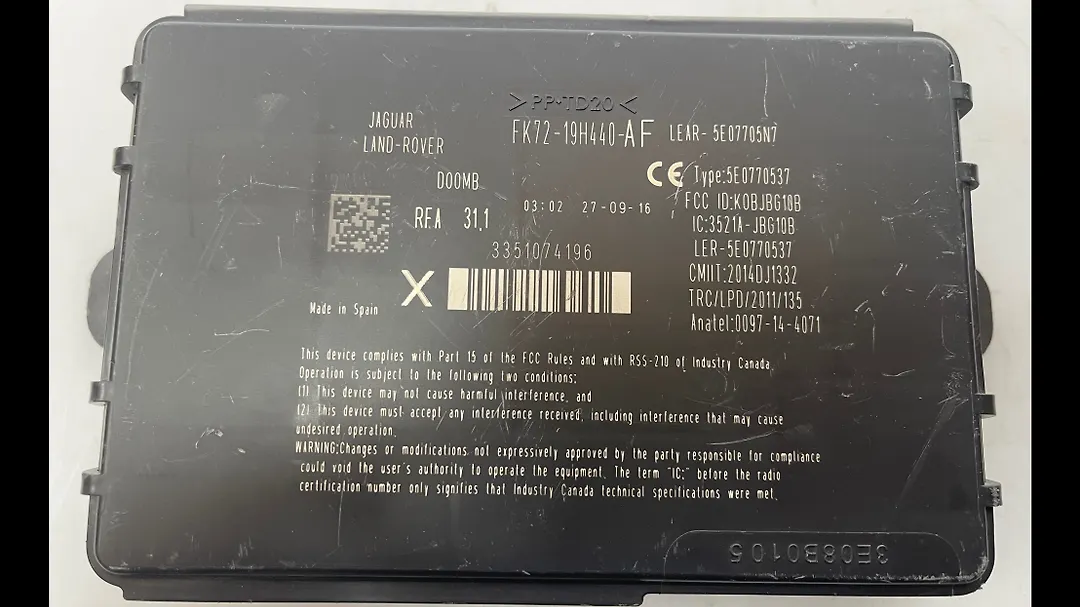 Keyless Control Module  - 2017 Jaguar XE