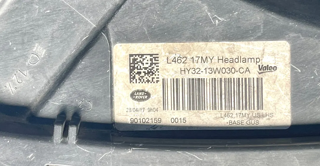 Headlight (LH) - 2017 Land Rover DISCOVERY