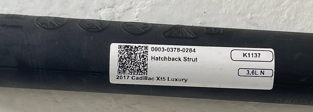 Hatchback strut - 2017 Cadillac XT5 Luxury