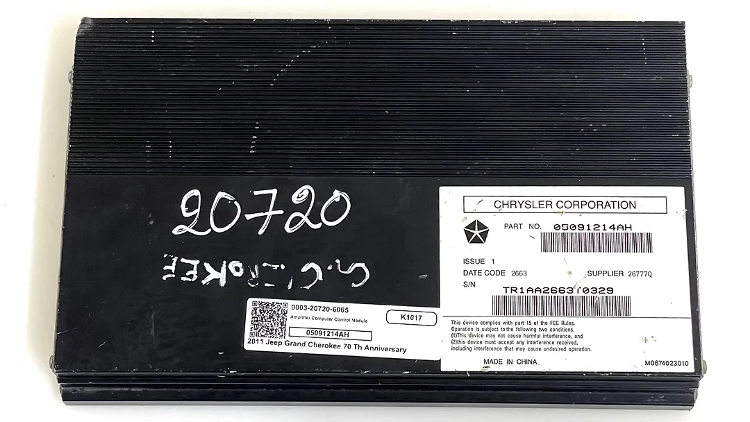 Amplifier Computer Control Module - 2011 Jeep Grand Cherokee 70TH ANNIVERSARY