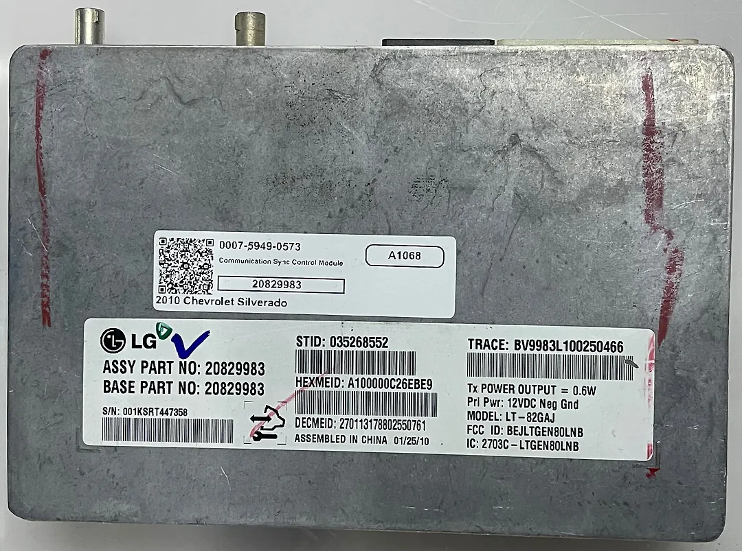Communication Sync Control Module - 2010 Chevrolet SILVERADO
