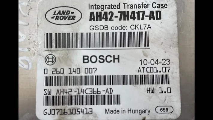  Transfer Case Control Module - 2010 Land Rover RANGE ROVER SPORT