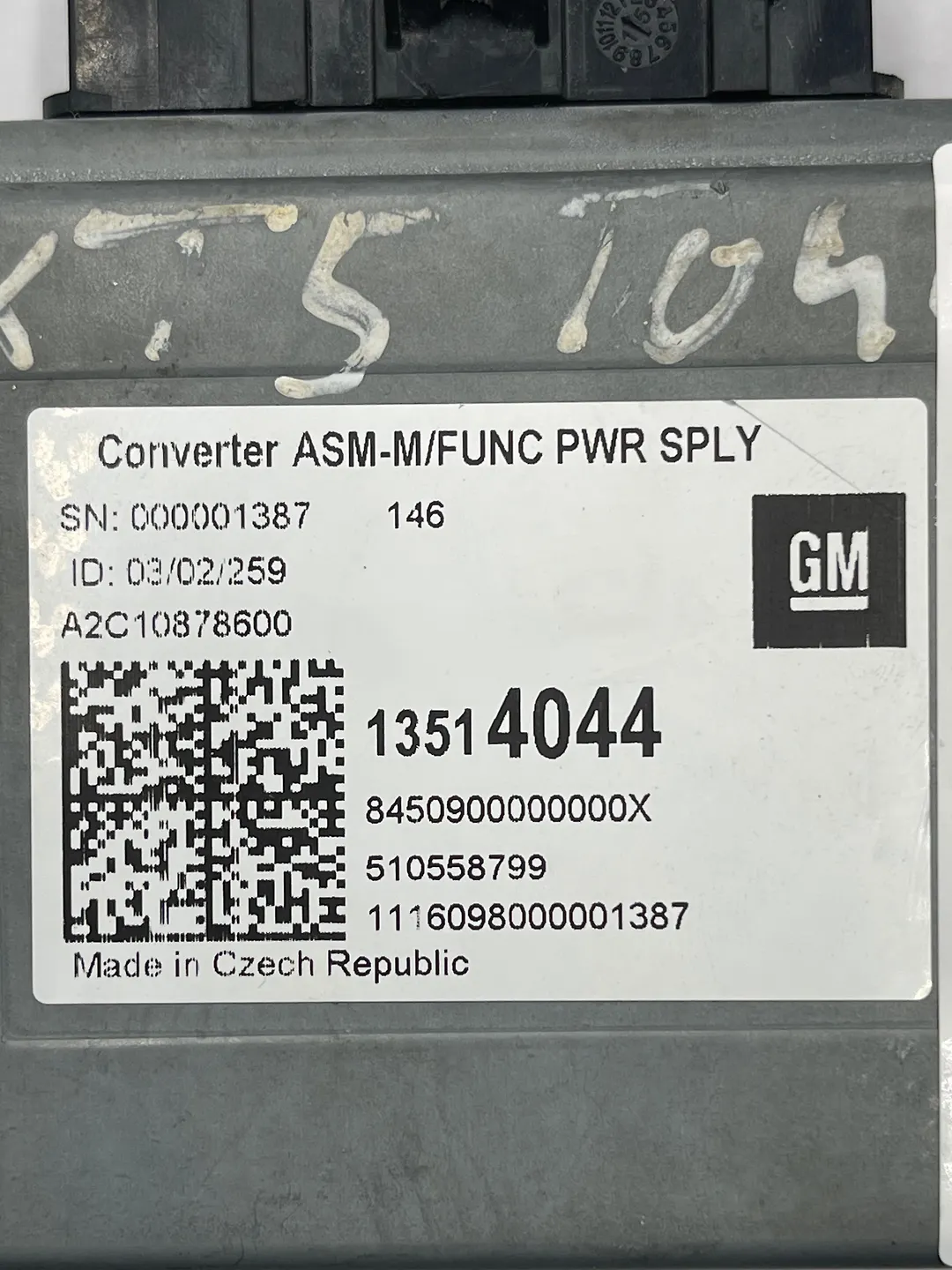  Power Supply Converter Module - 2019 Chevrolet Corvette Stingray Preferred 2LT (Automatic) with Z51