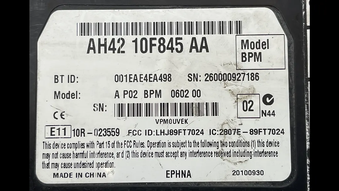 Bluetooth Telephone Control Module - 2011 Land Rover RANGE ROVER SPORT