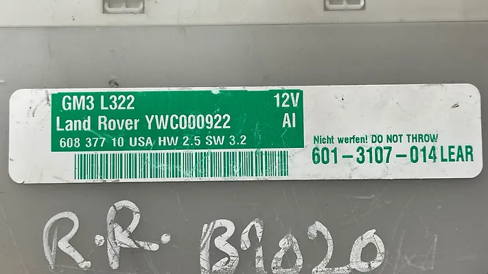 Body Control Module/BCM - 2007 Land Rover RANGE ROVER VOGUE