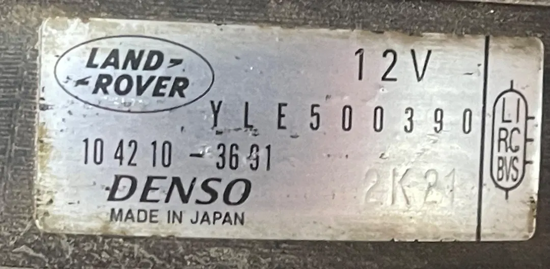 Alternator - 2008 Land Rover RANGE ROVER SPORT